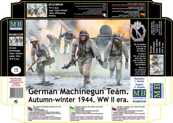 German Machine Gun Team. Autumn-Winter 1944. WWII era [MasterBox]