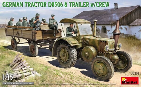 German Tractor D8506 and Trailer w/Crew [MiniArt]