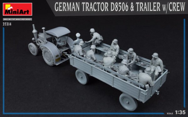 German Tractor D8506 and Trailer w/Crew [MiniArt]