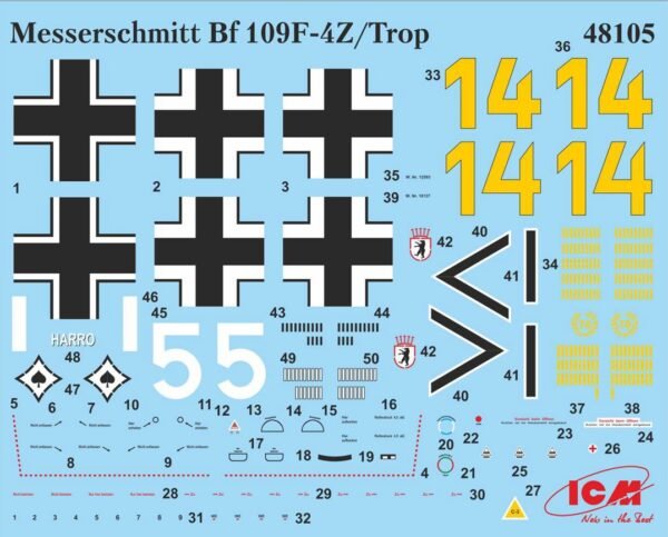 Messerschmitt Bf 109F-4Z/Trop [ICM]
