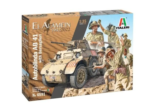 Autoblinda AB 41 with Bersaglieri El Alamein [Italeri]