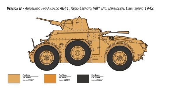 Autoblinda AB 41 with Bersaglieri El Alamein [Italeri]