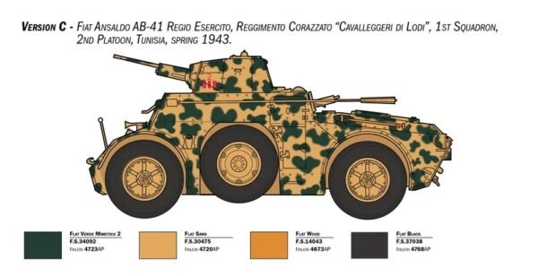 Autoblinda AB 41 with Bersaglieri El Alamein [Italeri]