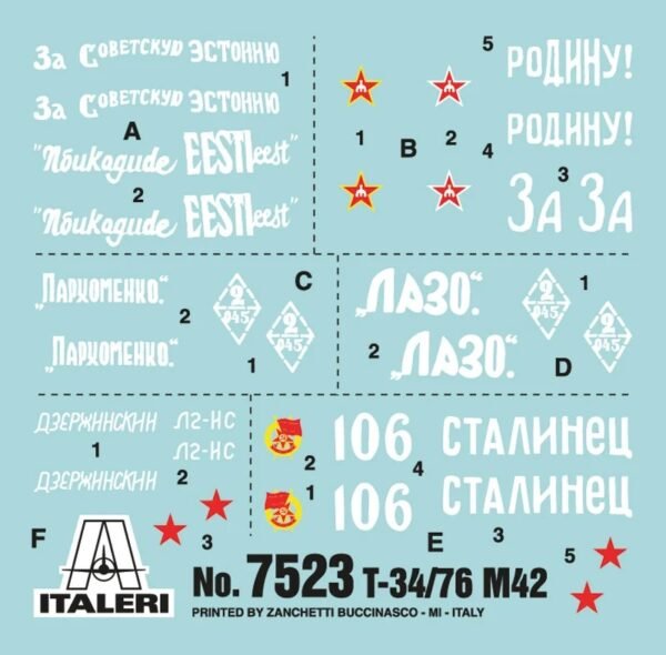 T34/76 m.42 Fast Assembly [Italeri]