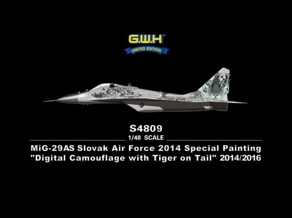 Slovak Air Force 2014 Special Painting MiG-29AS Fulcrum Limited Edition - Digital camouflage with Tiger on tail 2014/2016 [GWH]