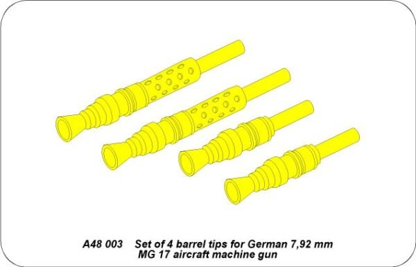 Barrel Tips for German 7.92mm MG17 Aircraft Machine Guns [Aber]