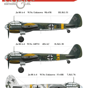 Decalque para Ju 88 A-4 KG 30, KG 51, KG 76 [EagleCals]